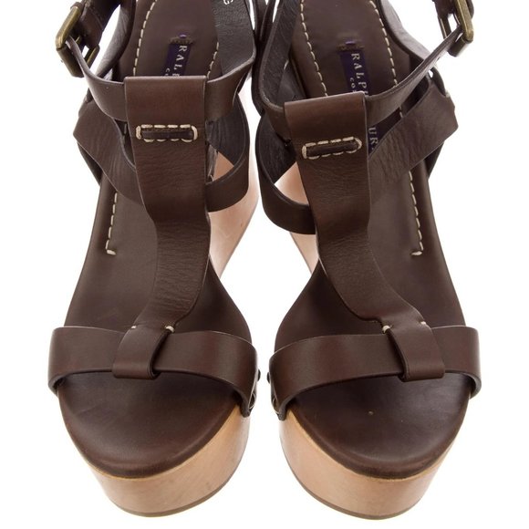 Ralph Lauren Collection Platform Sandals Wedges 8 🔥HP🔥 - Picture 4 of 5